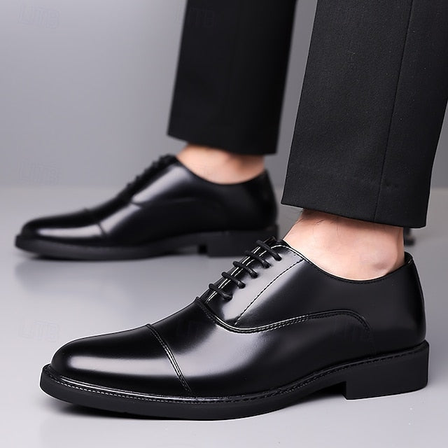 Design Brown Oxford Classic Men's Shoes – Cap-Toe