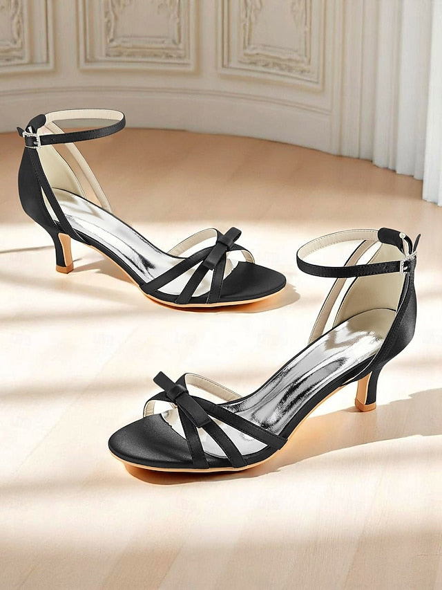Satin Heel Vintage Green 1950s Women's Strappy Kitten