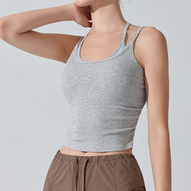 Women's Solid Colored Tank Top Sport Top UV Protection