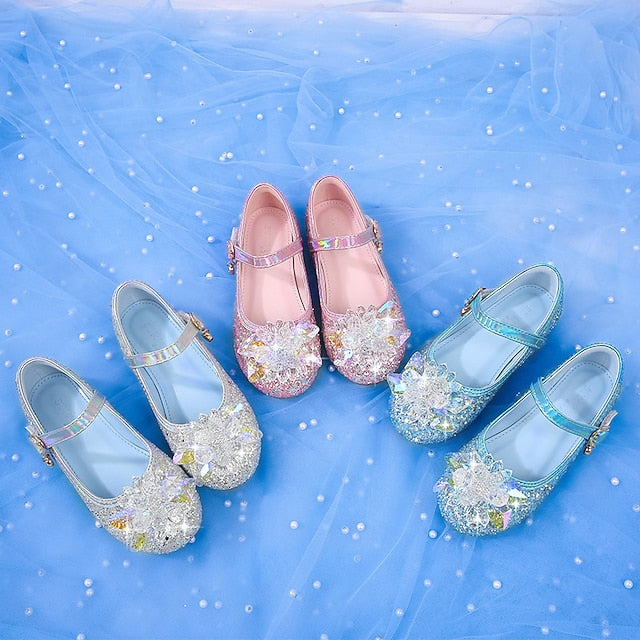 Portable Girls' Princess Walking Flats Leather PU Shoes