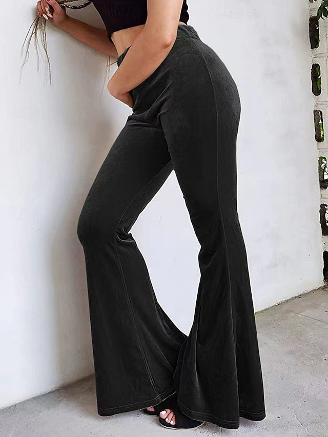 Women's Trousers Flared Pants Casual Pants Vacation Fashion