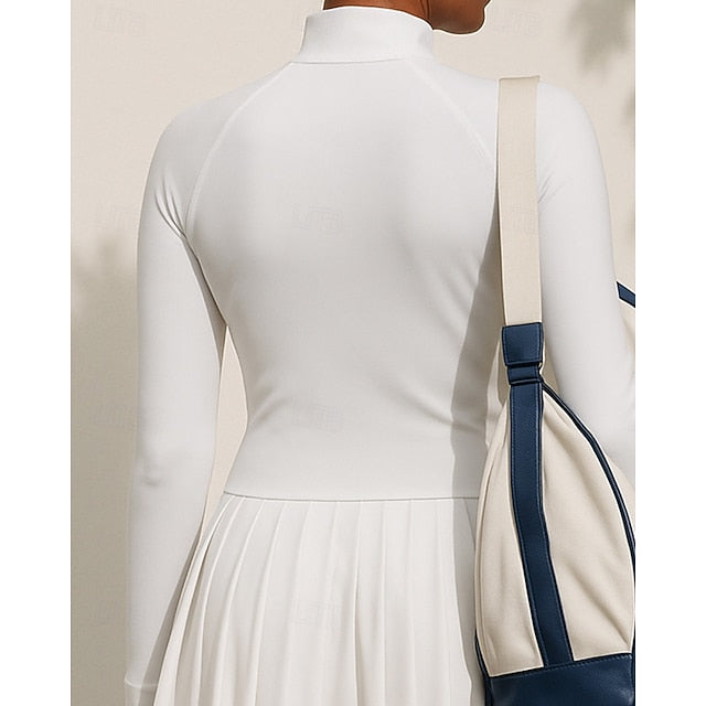 Women's Solid Colored Tennis Set Casual Skirt Tennis Skirts