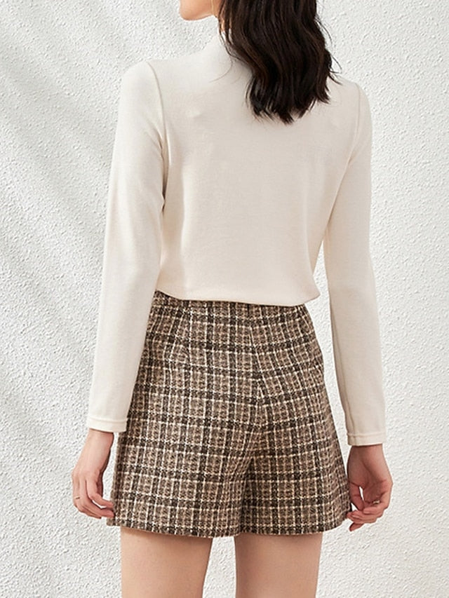 Women's Blouse Solid Color Elegant Stylish Basic Long