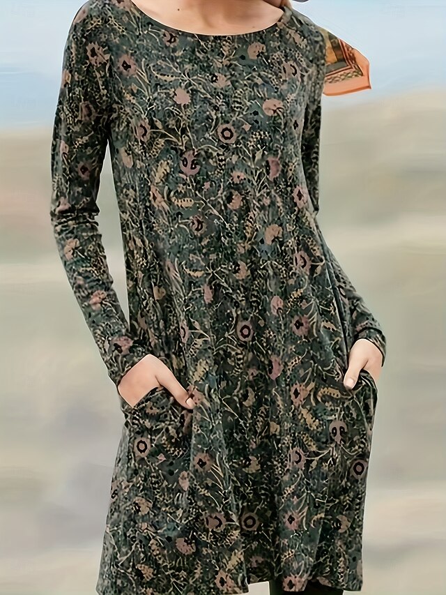 Women's Knee Length Dress Casual Dress T Shirt Dress Tee