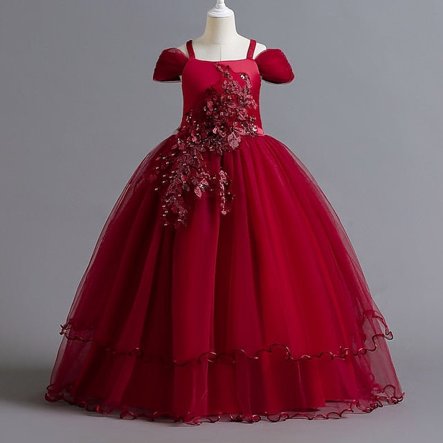 Dress Party Kids Girls' Girl Flower