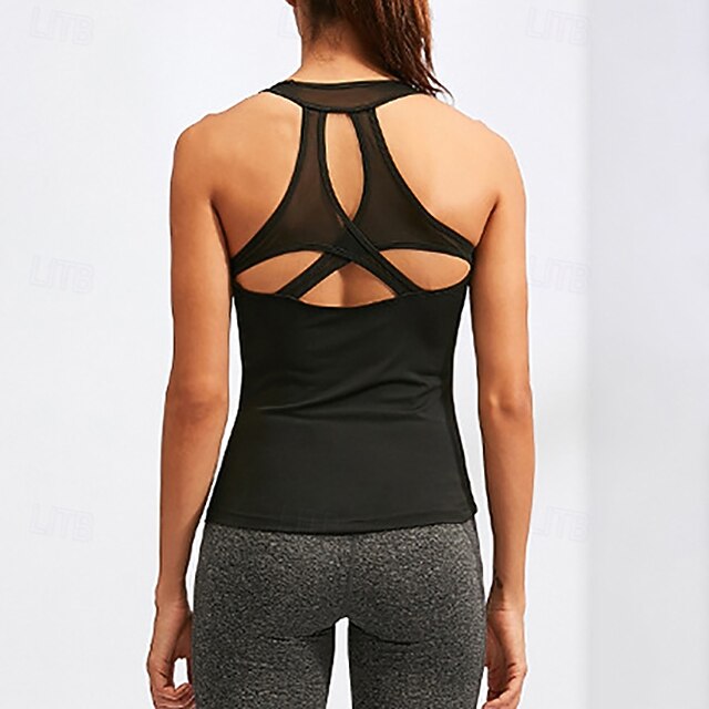 Women's Tank Top Strap Tank Yoga Top Crew Neck Quick Dry