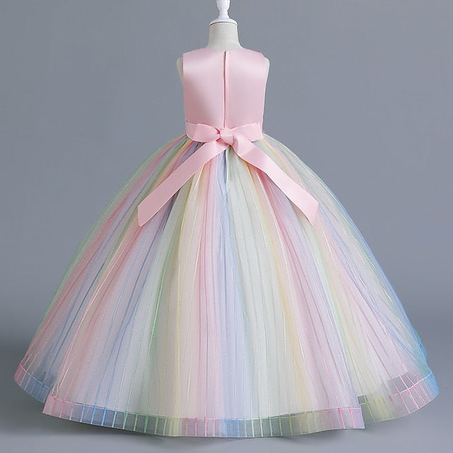 Sleeveless Party Kids Floral Girl Flower Girls' Dress