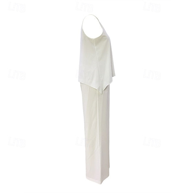 Women's Vest Camis Bolero Top Wide Leg Pants Pants Trousers
