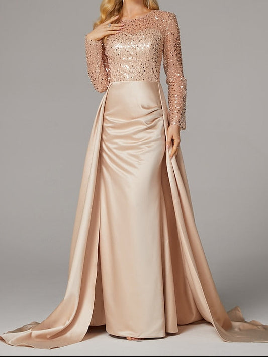 Dress Gown Elegant Floor Carnival Masquerade Mermaid Evening