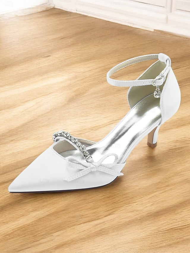 for Shoes Heel Pointed-Toe Wedding Women – Kitten Elegant