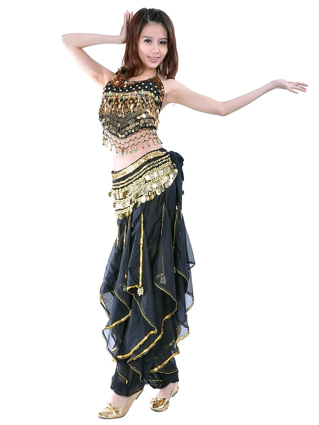 Belly Dance Top Coin Beading Sequin Women's Performance