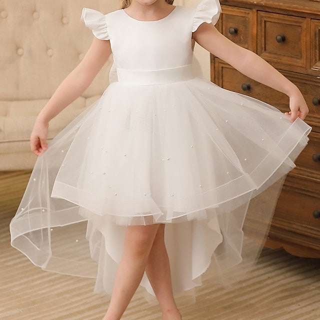 Girls' Kids Color Girl Flower Dress Party Solid