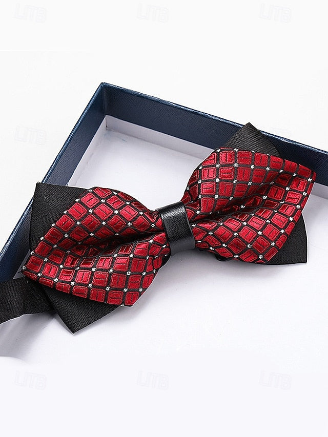 Bow Pattern Tie Geometric Men's with Christmas