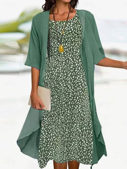 Women's Graduation Dress Midi Dress Chiffon Dress Shift