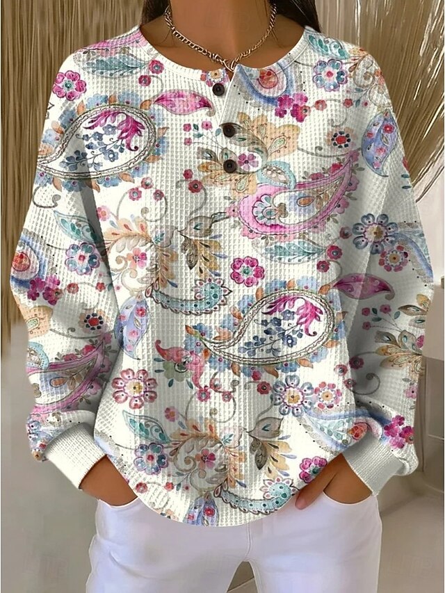 Women's Pullover Sweatshirt Graphic Geometric Fashion
