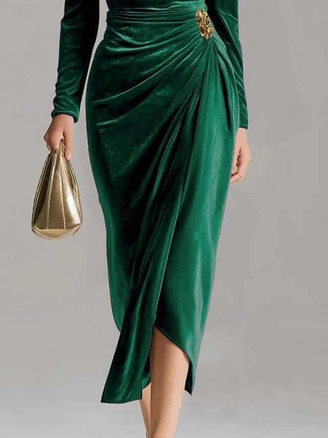 Christmas Women's Midi Dress Sheath Dress Elegant Party