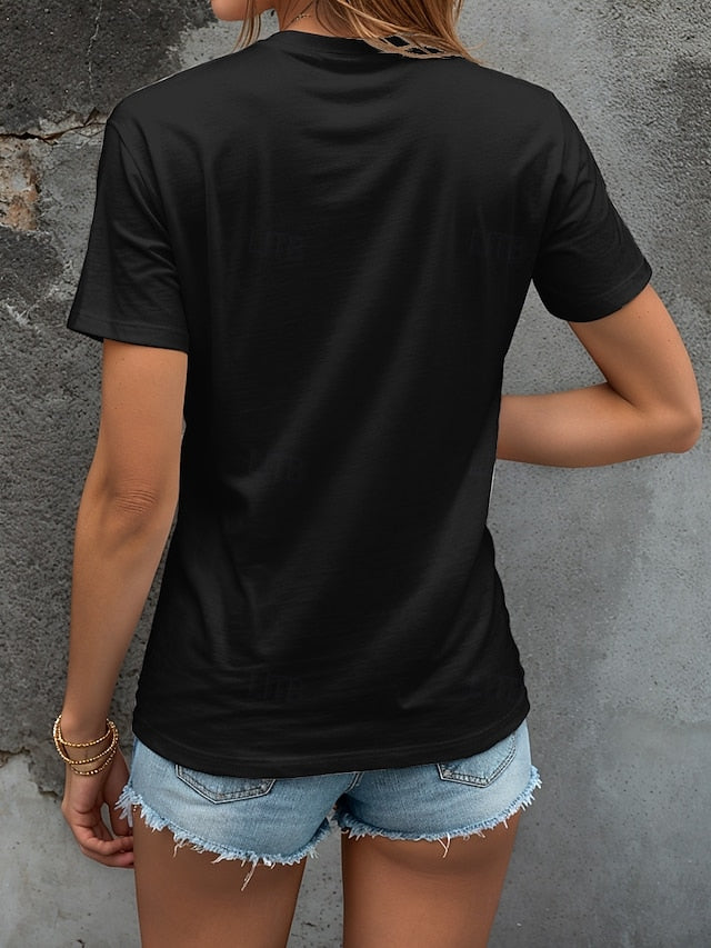 Women's Blouse Print Graphic Animal Cartoon Casual Short