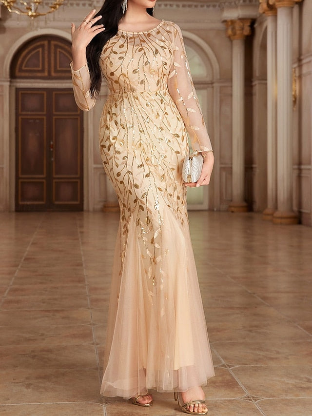 the Elegant Dress Neck Bride of Party Crew Floor Mother