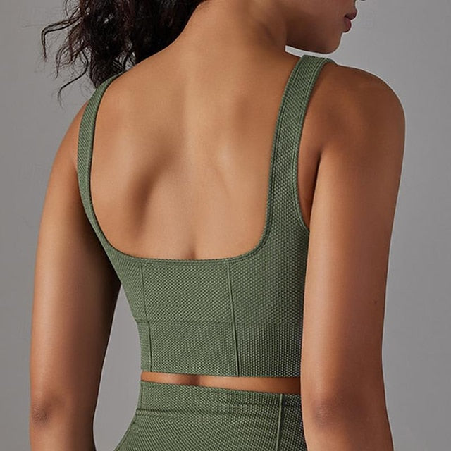 Women's Light Support Sports Bra Running Bra Open Back