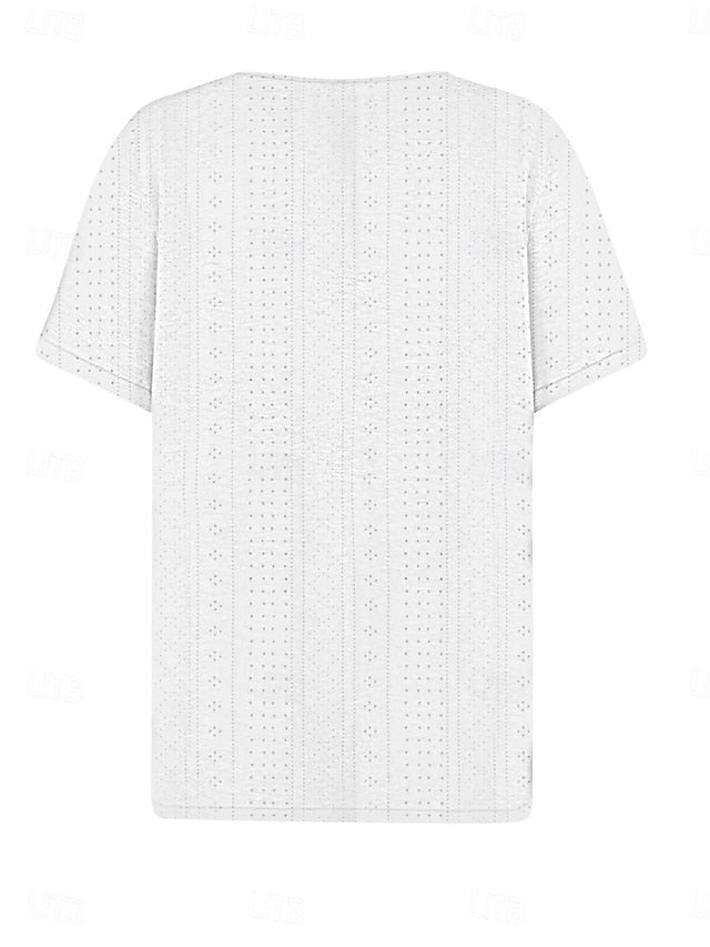 Women's T Shirt Solid Color Plain Stylish Modern Casual