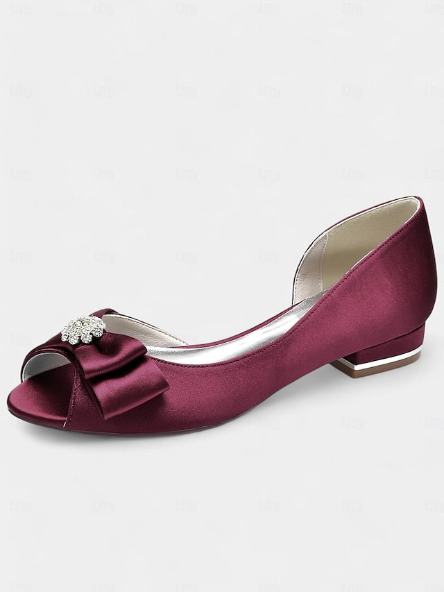 with in sparkling flats luxurious a satin Elegant crafted