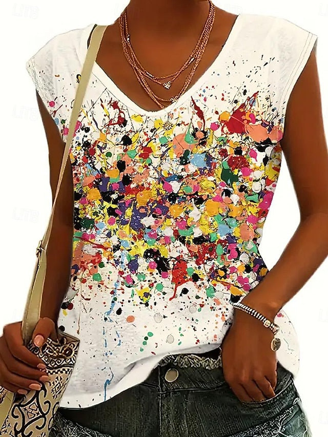 Women's Camisole Tank Top Stylish Casual Ombre Print