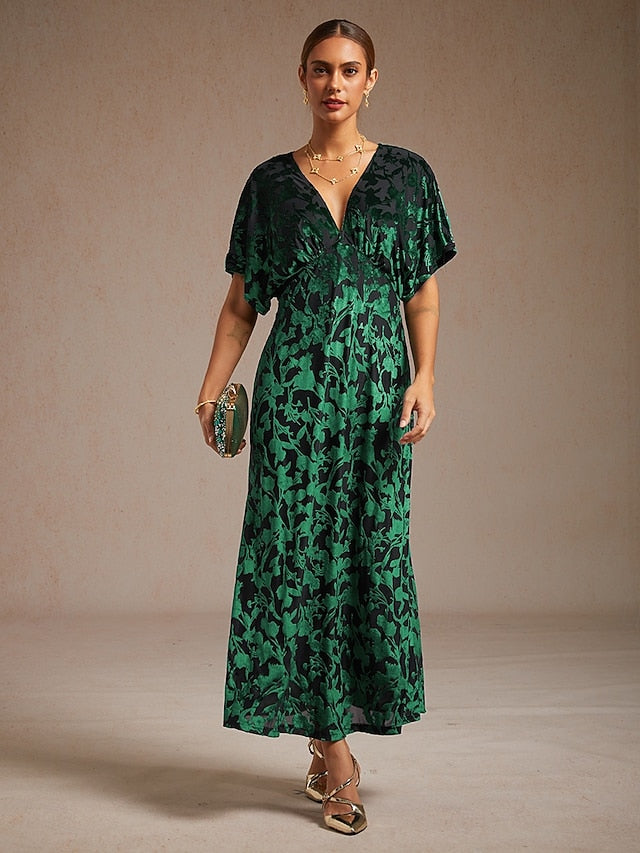 Women's Velvet Midi Dress Sheath Dress Elegant Party Party