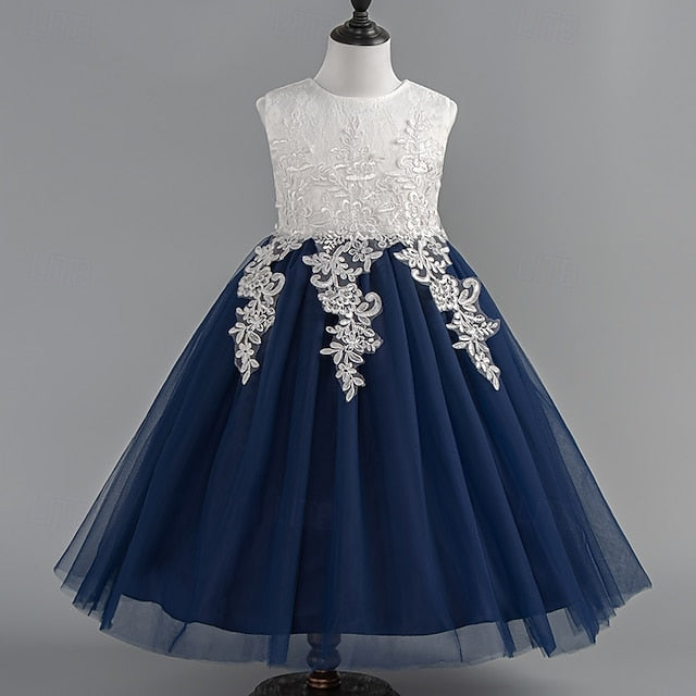 Sleeveless Dress Special Wedding Kids Party Girls' Floral