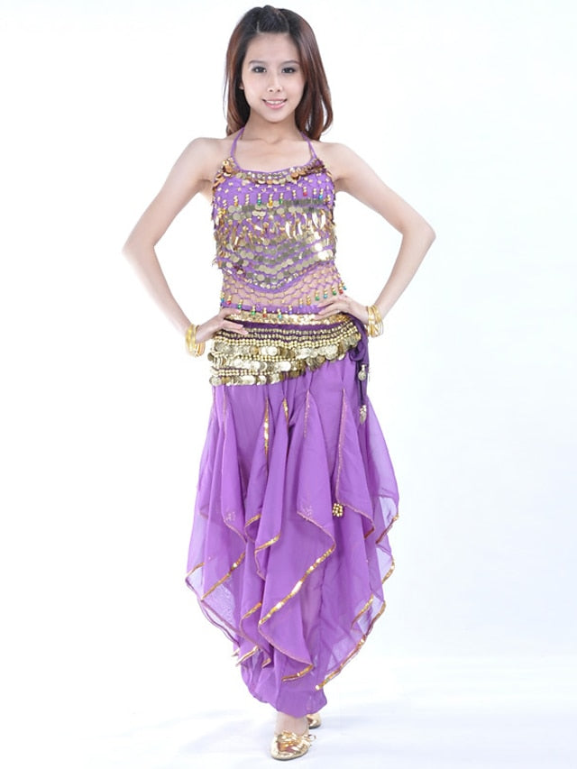 Belly Dance Top Coin Beading Sequin Women's Performance