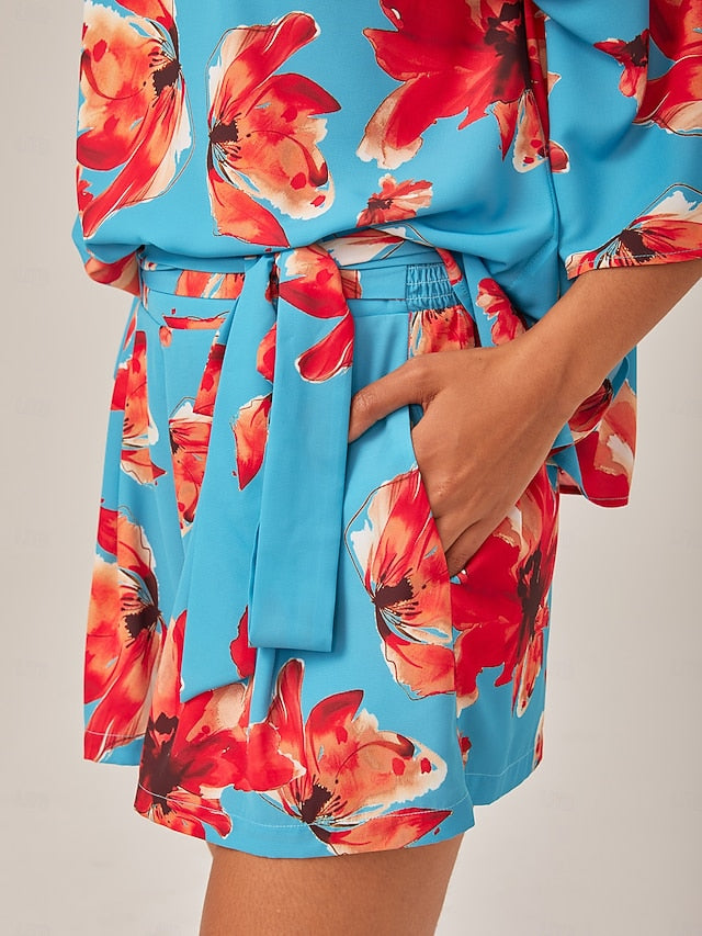 Summer Vacation High-waisted Tie-front Fresh Mini Short