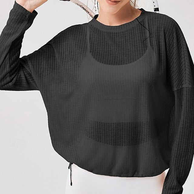 Women's Activewear Yoga Shirts Workout Tops Crew Neck