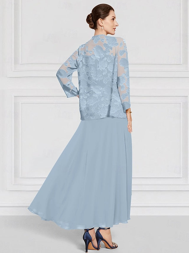 Two SkyBurnt of Lace the Bride A-Line Out Floral Piece Mother