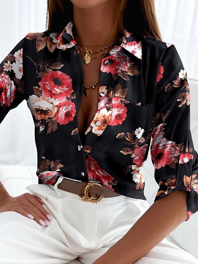 Women's Shirt Boho Shirt Blouse Vintage Streetwear Casual