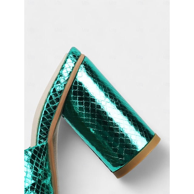 Design with Bow – Women's Pink Bridal Mules Metallic