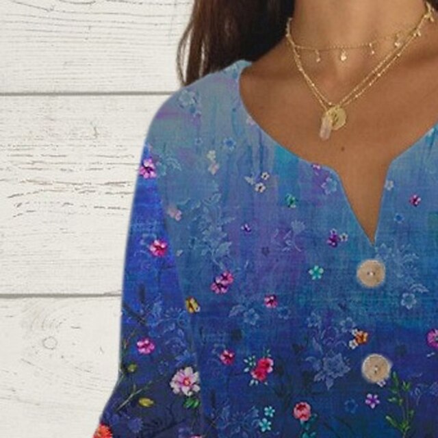 Women's Shirt Summer Tops Print Floral Graphic Classic