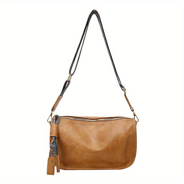 with Vintage Leather Bohemian Strap Handbag – PU Women's