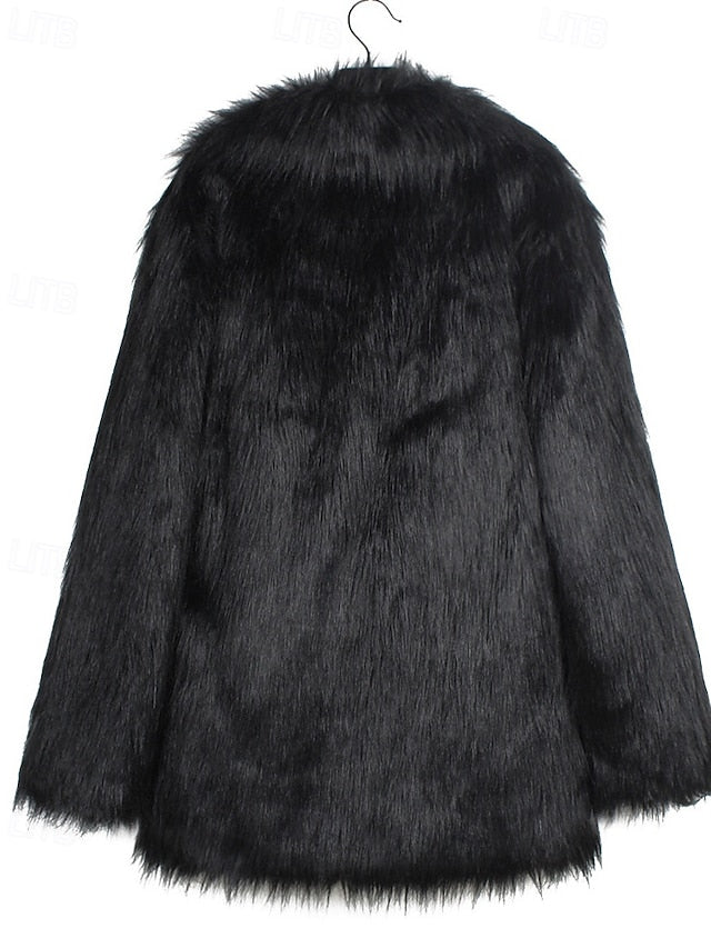 Fur Faux Women's Warm Comfortable Coat Furs
