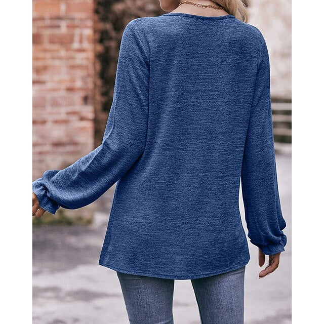 Women's Pullover Shirt Casual Tops Long Sleeve Top