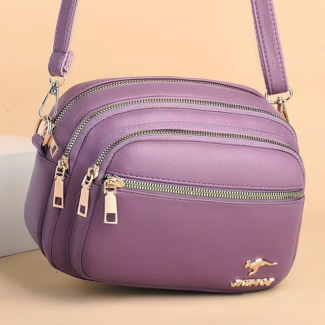 Leather Bag Dome Crossbody Shoulder PU Women's