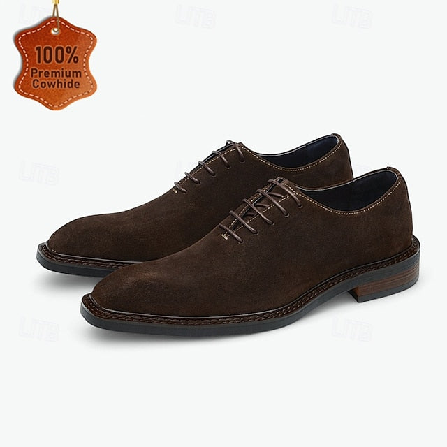 - Leather Suede Cowhide Oxford Genuine Shoes Men's