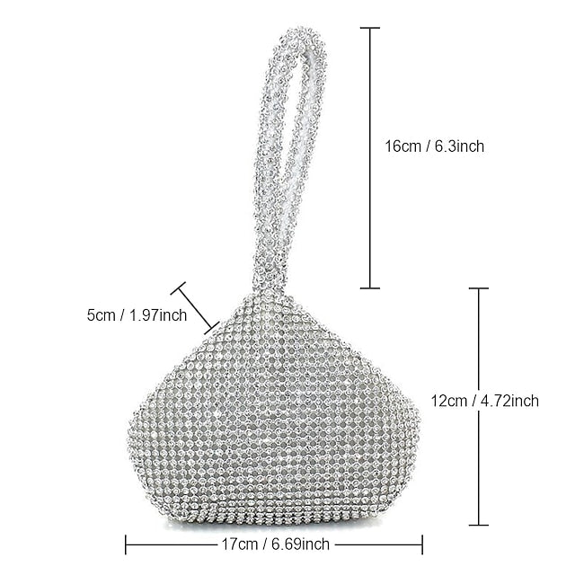 Evening Women's - Rhinestone Bag Silver Elegant Crystal