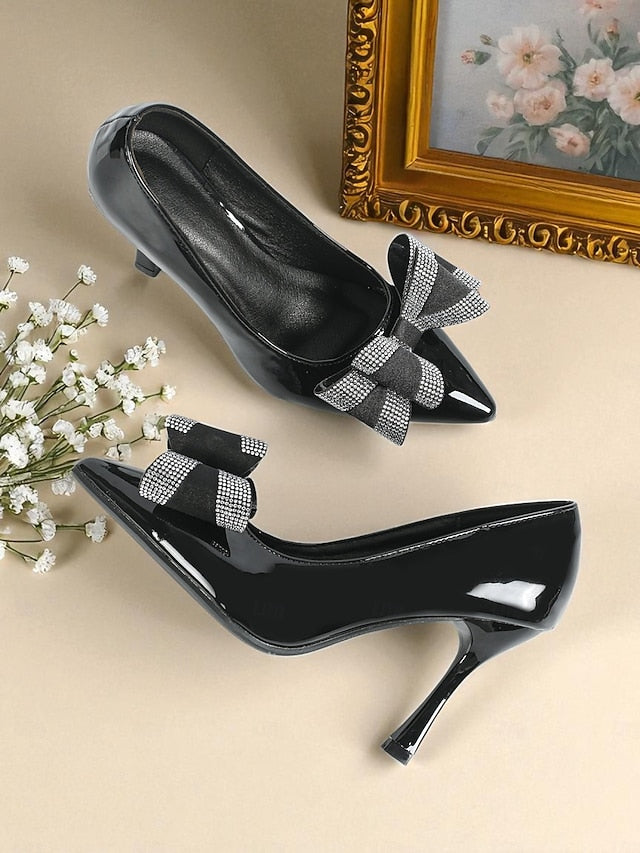 Pointed Leather - High Toe Heel Women's Pumps Nude Patent