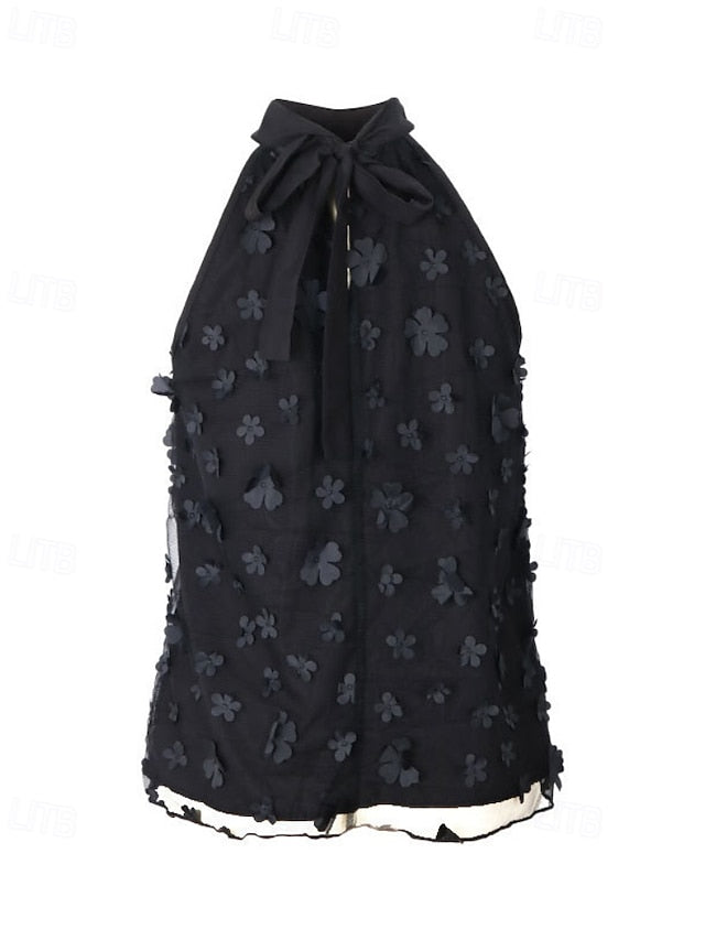 Women's Blouse Print Floral Vintage Stylish Sleeveless