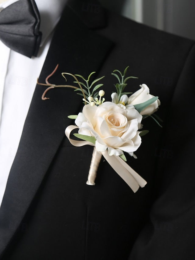 Elegant – Wedding and Wrist Artificial Corsage Boutonniere