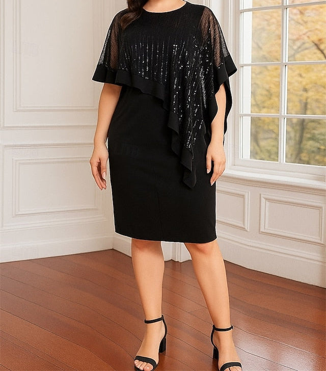 Bride the Mother Plus Size Sheath / Dress of Black Column