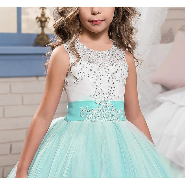 Flower Girls' Girl Dress Wedding Kids Sleeveless