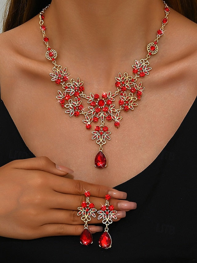 Rhinestone Women's Jewelry and Tiara Silver – Set Elegant