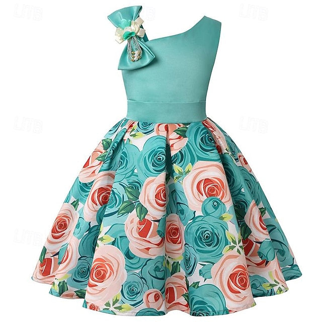 Flower Girls' Dress Party Easter Summer Sleeveless 3D