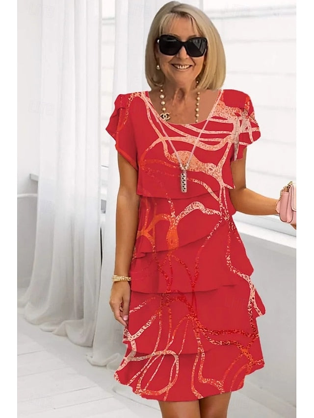 Women's Midi Dress Summer Dress Print Dress Elegant Daily