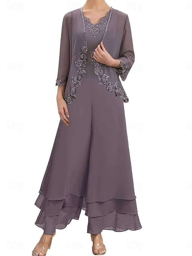 Elegant Sets Dress of Mother Wedding Guest the Bride